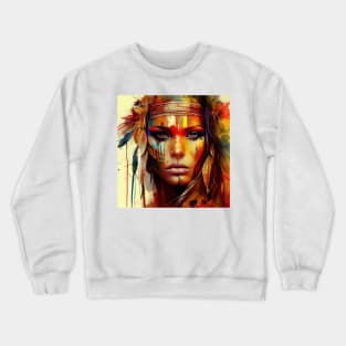 Powerful American Native Woman #6 Crewneck Sweatshirt